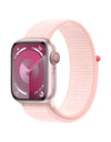 Apple Watch Series 9 [GPS + Cellular 41mm] Smartwatch with Pink Aluminum Case with Pink Sport Loop. Fitness Tracker, Blood Oxygen & ECG Apps, Always-On Retina Display, Carbon Neutral (Renewed)