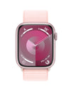 Apple Watch Series 9 [GPS + Cellular 41mm] Smartwatch with Pink Aluminum Case with Pink Sport Loop. Fitness Tracker, Blood Oxygen & ECG Apps, Always-On Retina Display, Carbon Neutral (Renewed)