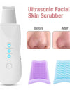 Ultrasonic Skin Scrubber Deep Face Cleaning Machine Peeling Shovel Facial Pore Cleaner Face Skin Scrubber Lift Beauty Instrument Ultrasonic Facial Scrubber Pore Blackhead Remover Spatula Deep Skin Spa