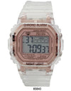 M Milano Expressions Smokey Transparent LCD Watch with Transparent