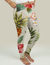 Leggings with Tropical flowers with pineapple