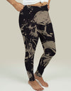 Leggings with Grunge Skulls