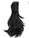 SNOILITE 12" Hair Piece Claw on Ponytail Synthetic Hair Clip In Hair Extensions Hairpiece Pony Tail Bendable tail hair for women