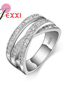 New Fashion Rings For Women Party Elegant Luxury Bridal Jewelry 925 Sterling Silver Wedding Engagement Ring High Quality