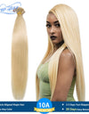New Star Brazilian 613 Straight Hair Weaving 1/3/4 Platinum Bundles 100% Remy Human Hair 10A Honey Blonde Hair Extensions