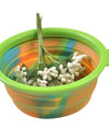 Colorful Camouflage Pet Dog Silicone Bowl