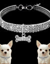 Cute Mini Pet Dog Bling Rhinestone Collars