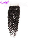 Klaiyi Hair Closure Brazilian hair Lace Closure 4x4 Size Free Part Middle Part Three Part Human Remy Hair Closure Hand Tied