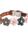Dog Flower Collar Leather Cute Necklaces