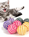 1PC Pet Cat Toy Sisal Ball Teaser