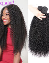 Klaiyi Hair Brazilian Hair Weave Bundles 3 Pcs Curly Human Hair Double Weft 8-26 Inch Natural Color Remy Hair Free Shipping